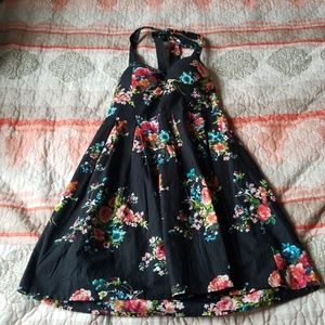 Black and floral vintage dress